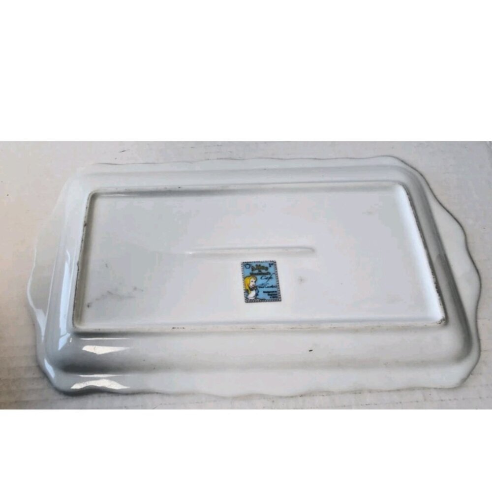 Paul Cardew Alice in Wonderland Mad Hatter Ceramic Serving Tray — Collectible - Picture 5 of 5